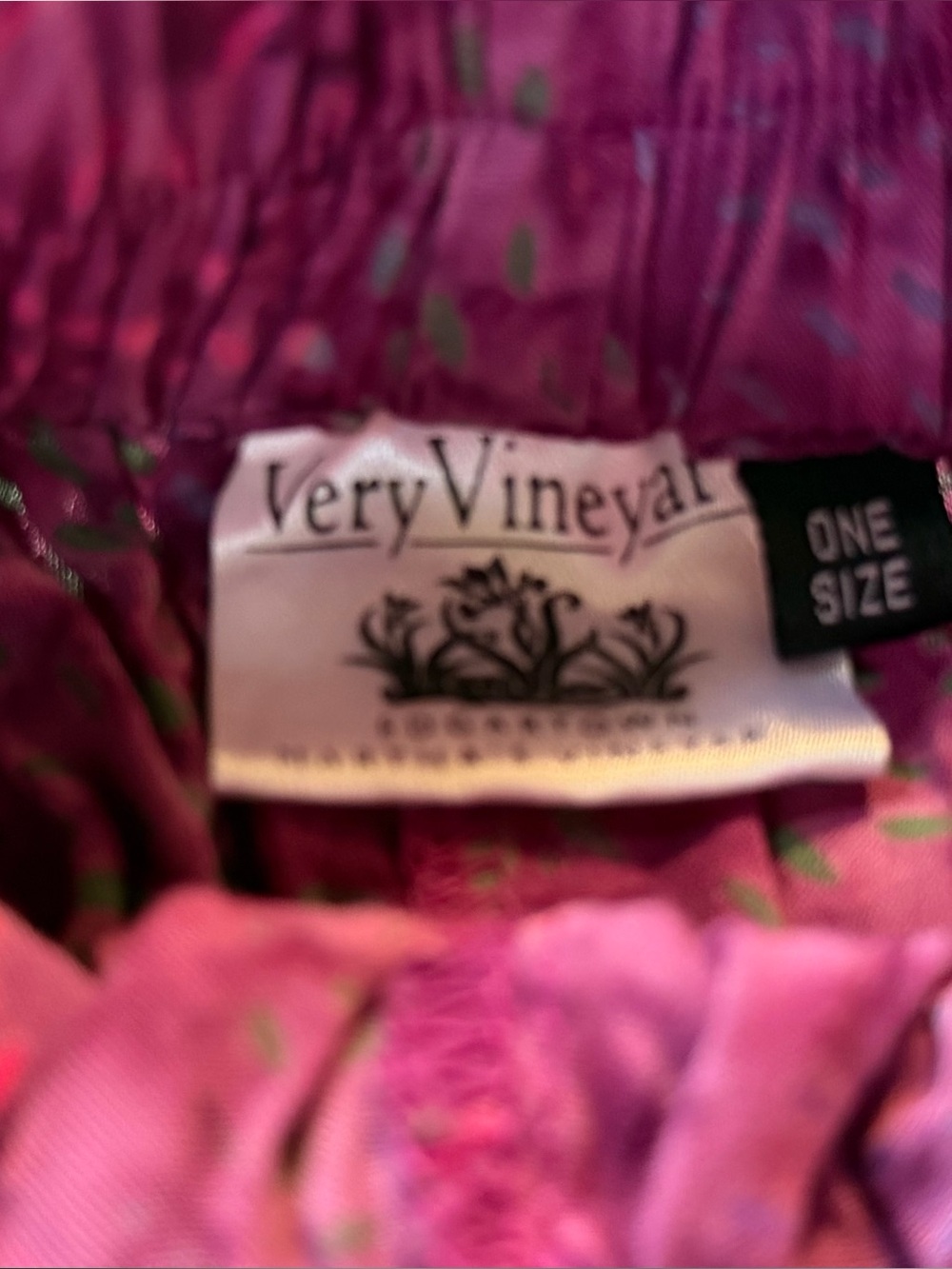 Very Vineyard Pink / Purple Floral Women’s Boho Pants